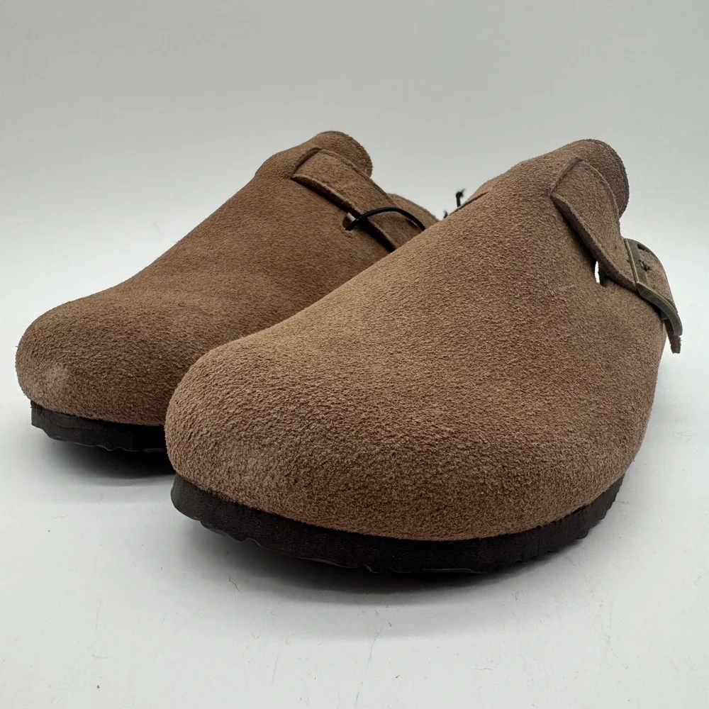 Khombu Damian Men's Taupe Suede Mule Clogs Slip On Shoes Size 9 New